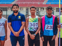 Javelin Giants Encourage Athletes