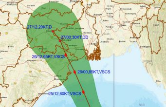 YAAS Landfall Close To Dhamra; IMD Yaas