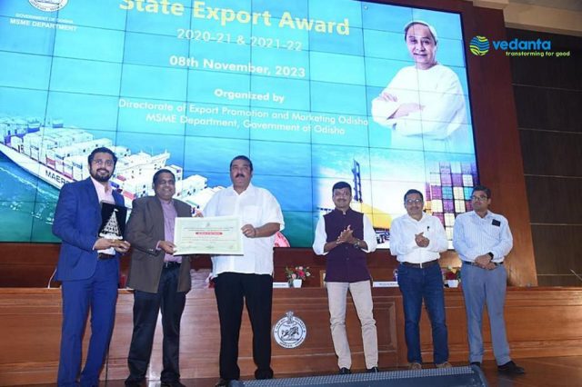Vedanta Bags Best Exporter Award