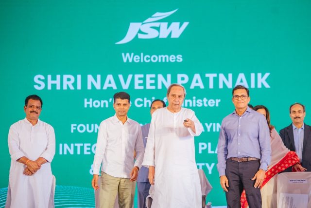ଜେଏସଡବ୍ଲୁ ଇସ୍ପାତ କାରଖାନାର ଶିଳାନ୍ୟାସ