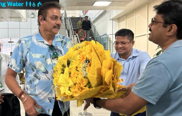 Warm Welcome For Ravi Shastri