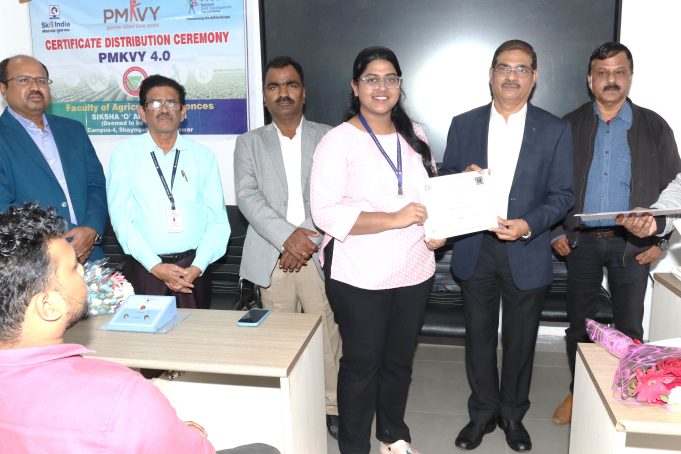 SOA Presents PMKVY Certificates