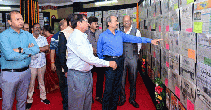 Sharma Opens Newspaper Exhibit